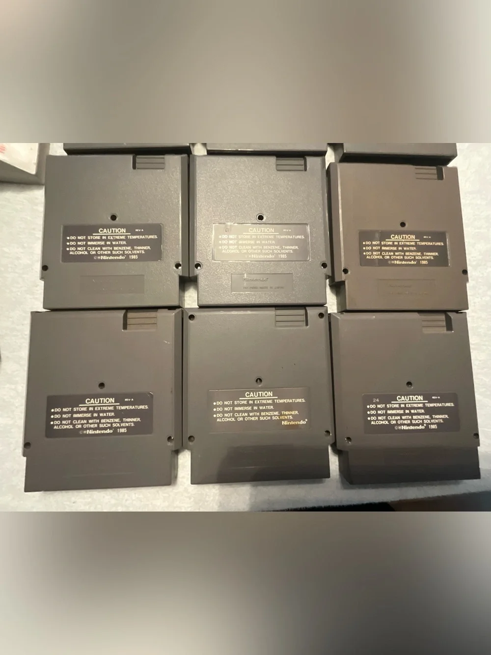 Nintendo Gray NES Game Cartridge Lot with Classic Labels